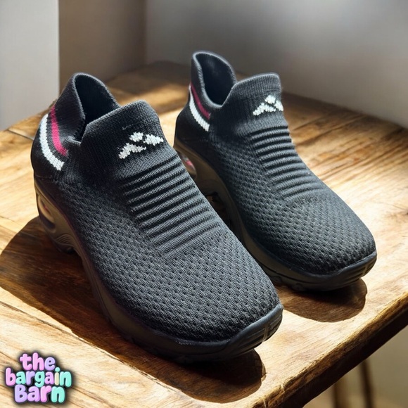 Mishansha Kids Youth Black Athletic Running Sock Shoes (6) - Picture 2 of 5